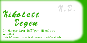 nikolett degen business card